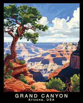 Classic - Grand Canyon Souvenir Home Decor Wall Art Prints – 8″x10″ Artwork – 11″x14″ Matte