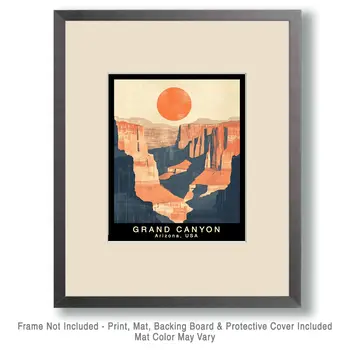 Sunrise - Grand Canyon Souvenir Home Decor Wall Art Prints – 8″x10″ Artwork – 11″x14″ Matte