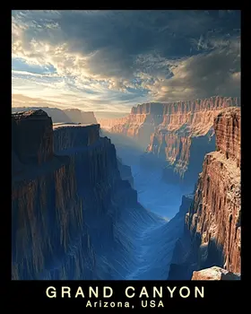 Storm Approaching - Grand Canyon Souvenir Home Decor Wall Art Prints – 8″x10″ Artwork – 11″x14″ Matte