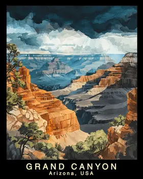 Stormy - Grand Canyon Souvenir Home Decor Wall Art Prints – 8″x10″ Artwork – 11″x14″ Matte