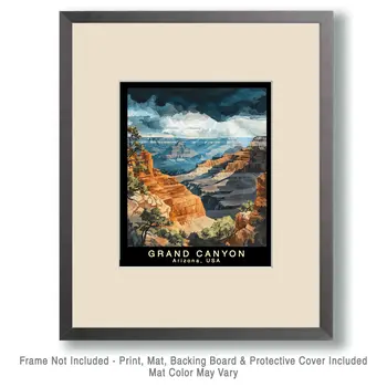 Stormy - Grand Canyon Souvenir Home Decor Wall Art Prints – 8″x10″ Artwork – 11″x14″ Matte