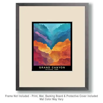 Abstract Canyon - Grand Canyon Souvenir Home Decor Wall Art Prints – 8″x10″ Artwork – 11″x14″ Matte