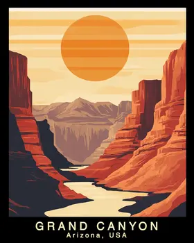 New Day - Grand Canyon Souvenir Home Decor Wall Art Prints – 8″x10″ Artwork – 11″x14″ Matte