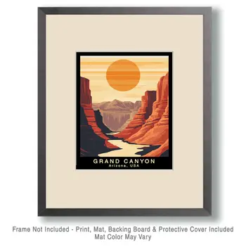 New Day - Grand Canyon Souvenir Home Decor Wall Art Prints – 8″x10″ Artwork – 11″x14″ Matte