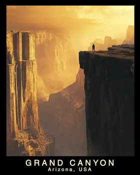 Canyon High - Grand Canyon Souvenir Home Decor Wall Art Prints – 8″x10″ Artwork – 11″x14″ Matte