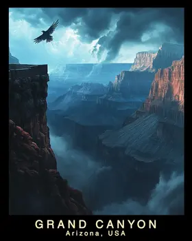 Flying High - Grand Canyon Souvenir Home Decor Wall Art Prints – 8″x10″ Artwork – 11″x14″ Matte