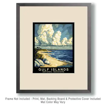 Storm Brewing - Gulf Island Souvenir Home Decor Wall Art Prints – 8″x10″ Artwork – 11″x14″ Mat
