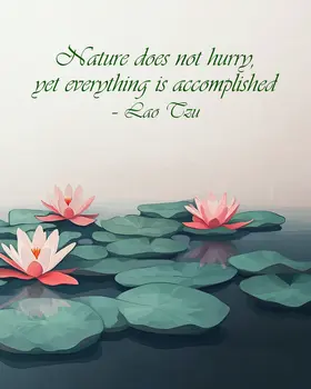 Nature Does Not Hurry - Inspirational Art Prints Wall Art Prints - 8"x10" Art Print for 11"x14" Frame