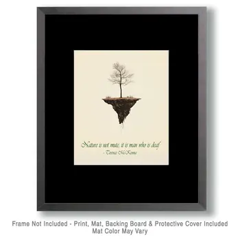 Nature is Not Mute - Inspirational Art Prints Wall Art Prints - 8"x10" Art Print for 11"x14" Frame