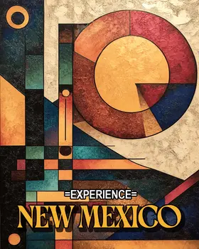 Abstract Art - New Mexico Souvenir Home Decor Wall Art Prints – 8″x10″ Artwork – 11″x14″ Mat