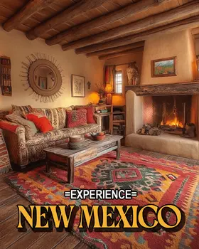 Santa Fe Room - New Mexico Souvenir Home Decor Wall Art Prints – 8″x10″ Artwork – 11″x14″ Mat