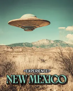 Flying Saucer - New Mexico Souvenir Home Decor Wall Art Prints – 8″x10″ Artwork – 11″x14″ Mat