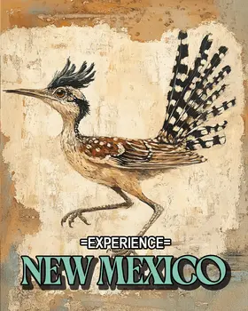 Roadrunner - New Mexico Souvenir Home Decor Wall Art Prints – 8″x10″ Artwork – 11″x14″ Mat