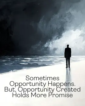 Opportunity Happens - Motivational Art Prints Wall Art Prints - 8"x10" Art Print for 11"x14" Frame