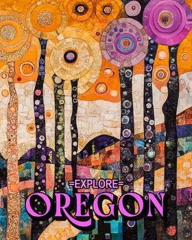 Abstract Trees - Oregon Souvenir Home Decor Wall Art Prints – 8″x10″ Artwork for 11″x14″ Frame