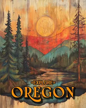 Sunrise - Oregon Souvenir Home Decor Wall Art Prints – 8″x10″ Artwork for 11″x14″ Frame