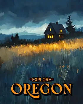 Stormy Night - Oregon Souvenir Home Decor Wall Art Prints – 8″x10″ Artwork for 11″x14″ Frame