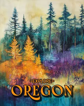 Beautiful Day - Oregon Souvenir Home Decor Wall Art Prints – 8″x10″ Artwork for 11″x14″ Frame