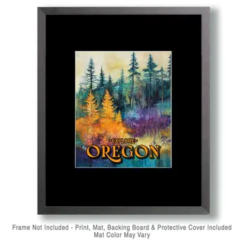 Beautiful Day - Oregon Souvenir Home Decor Wall Art Prints – 8″x10″ Artwork for 11″x14″ Frame