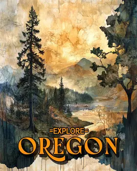 Stormy Day - Oregon Souvenir Home Decor Wall Art Prints – 8″x10″ Artwork for 11″x14″ Frame