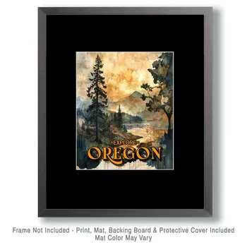Stormy Day - Oregon Souvenir Home Decor Wall Art Prints – 8″x10″ Artwork for 11″x14″ Frame