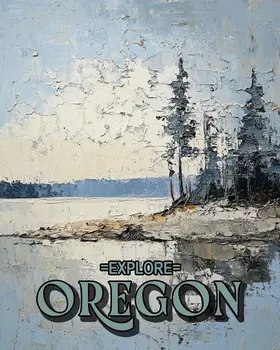 Gray Day - Oregon Souvenir Home Decor Wall Art Prints – 8″x10″ Artwork for 11″x14″ Frame