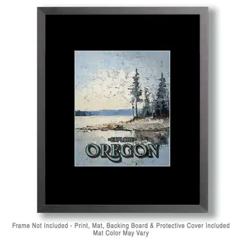 Gray Day - Oregon Souvenir Home Decor Wall Art Prints – 8″x10″ Artwork for 11″x14″ Frame