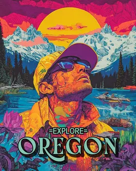 Sportsman - Oregon Souvenir Home Decor Wall Art Prints – 8″x10″ Artwork for 11″x14″ Frame