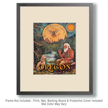 Wise Man - Oregon Souvenir Home Decor Wall Art Prints – 8″x10″ Artwork for 11″x14″ Frame