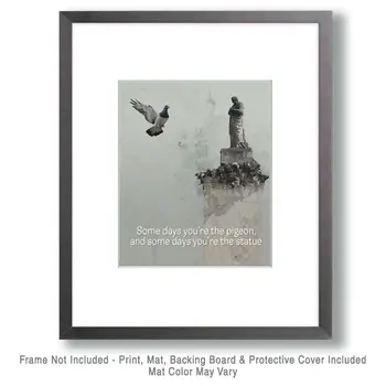 Pigeon - Motivational Art Prints Wall Art Prints - 8"x10" Art Print for 11"x14" Frame