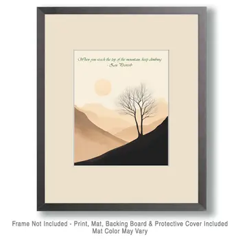 Reach the Top - Inspirational Art Prints Wall Art Prints - 8"x10" Art Print for 11"x14" Frame