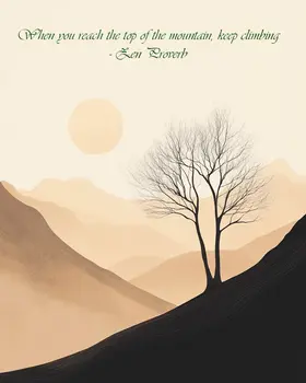 Reach the Top - Inspirational Art Prints Wall Art Prints - 8"x10" Art Print for 11"x14" Frame
