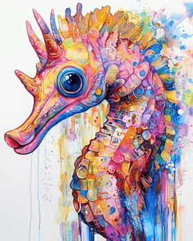 Seahorse Magic - Wall Art Print - Ocean Seaside Beachcore - 8"x10" Artwork - 11"x14" Matte