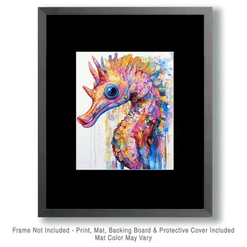 Seahorse Magic - Wall Art Print - Ocean Seaside Beachcore - 8"x10" Artwork - 11"x14" Matte