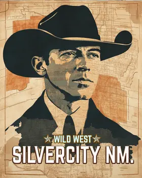 Gentleman Cowboy - New Mexico Souvenir Home Decor Wall Art Prints – 8″x10″ Artwork – 11″x14″ Mat