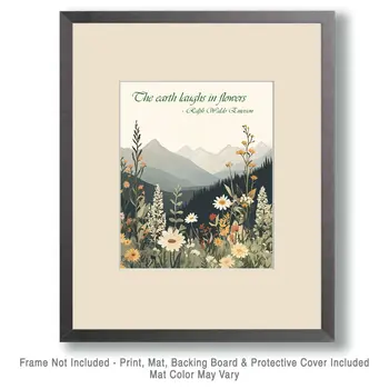 The Earth Laughs - Inspirational Art Prints Wall Art Prints - 8"x10" Art Print for 11"x14" Frame