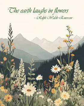 The Earth Laughs - Inspirational Art Prints Wall Art Prints - 8"x10" Art Print for 11"x14" Frame