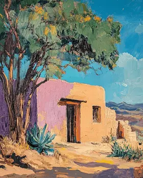 Adobe in Pink Shade - Western and Southwestern Home Decor Wall Art Prints – 8″x10″ Artwork – 11″x14″ Matte