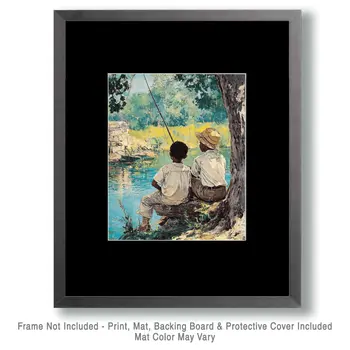 The Best Days Are Fishing Days - Western and Southwestern Home Decor Wall Art Prints – 8″x10″ Artwork – 11″x14″ Matte