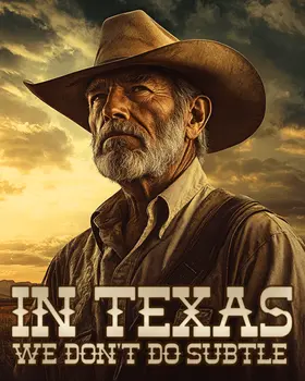 In Texas, We Don't Do Subtle - Western and Southwestern Home Decor Wall Art Prints – 8″x10″ Artwork – 11″x14″ Matte