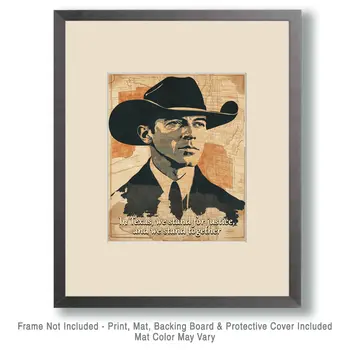 Texas - We Stand Together - Western and Southwestern Home Decor Wall Art Prints – 8″x10″ Artwork – 11″x14″ Matte