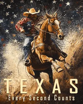 Texas - Every Second Counts - Western and Southwestern Home Decor Wall Art Prints – 8″x10″ Artwork – 11″x14″ Matte