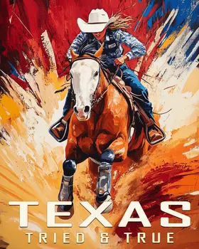 Texas Tried and True - Western and Southwestern Home Decor Wall Art Prints – 8″x10″ Artwork – 11″x14″ Matte