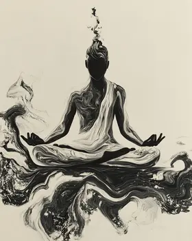 Puja Meditation - Zen Art for Meditation Home Decor Wall Art Prints – 8″x10″ Artwork – 11″x14″ Matte