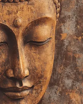 Vintage Stone Buddha - Zen Art for Meditation Home Decor Wall Art Prints – 8″x10″ Artwork – 11″x14″ Matte