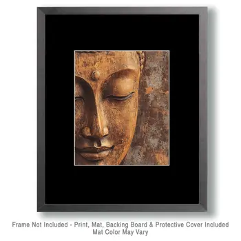 Buddha Boy - Zen Art for Meditation Home Decor Wall Art Prints – 8″x10″ Artwork – 11″x14″ Beveled Mat