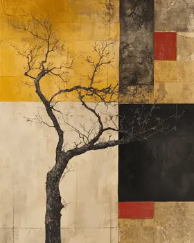 Wabi-Sabi Tree - Zen Art for Meditation Home Decor Wall Art Prints – 8″x10″ Artwork – 11″x14″ Matte