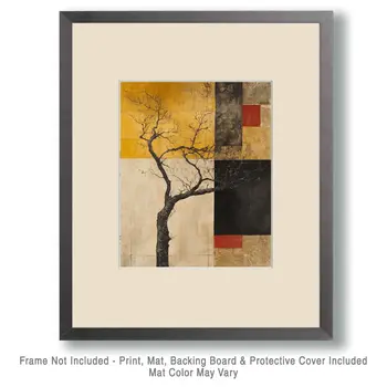 Wabi-Sabi Tree - Zen Art for Meditation Home Decor Wall Art Prints – 8″x10″ Artwork – 11″x14″ Matte