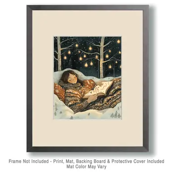 Forest Snooze - Zen Art for Meditation Home Decor Wall Art Prints – 8″x10″ Artwork – 11″x14″ Matte