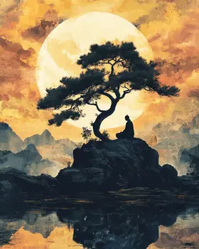 Mountaintop Calm - Zen Art for Meditation Home Decor Wall Art Prints – 8″x10″ Artwork – 11″x14″ Matte
